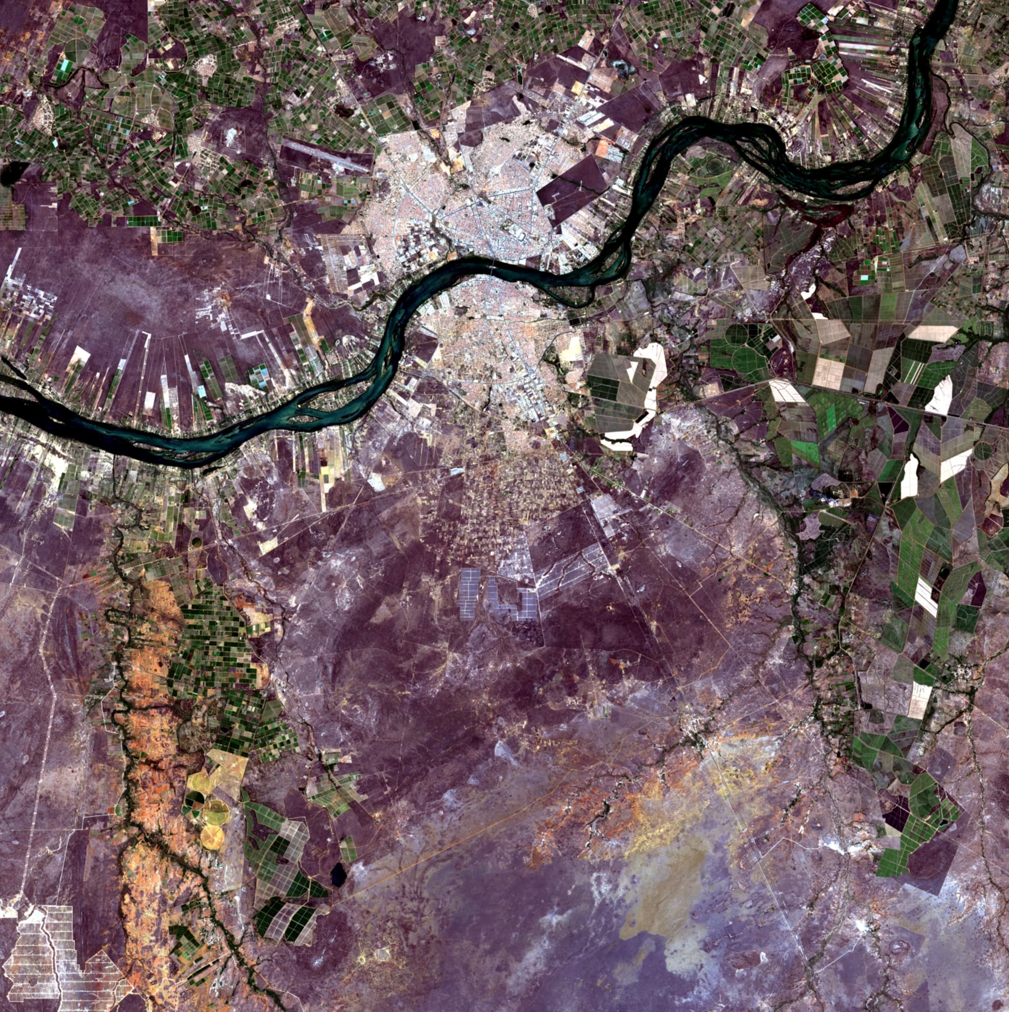 Imagem de satélite Sentinel-2 da Caatinga em composição RGB de cor natural